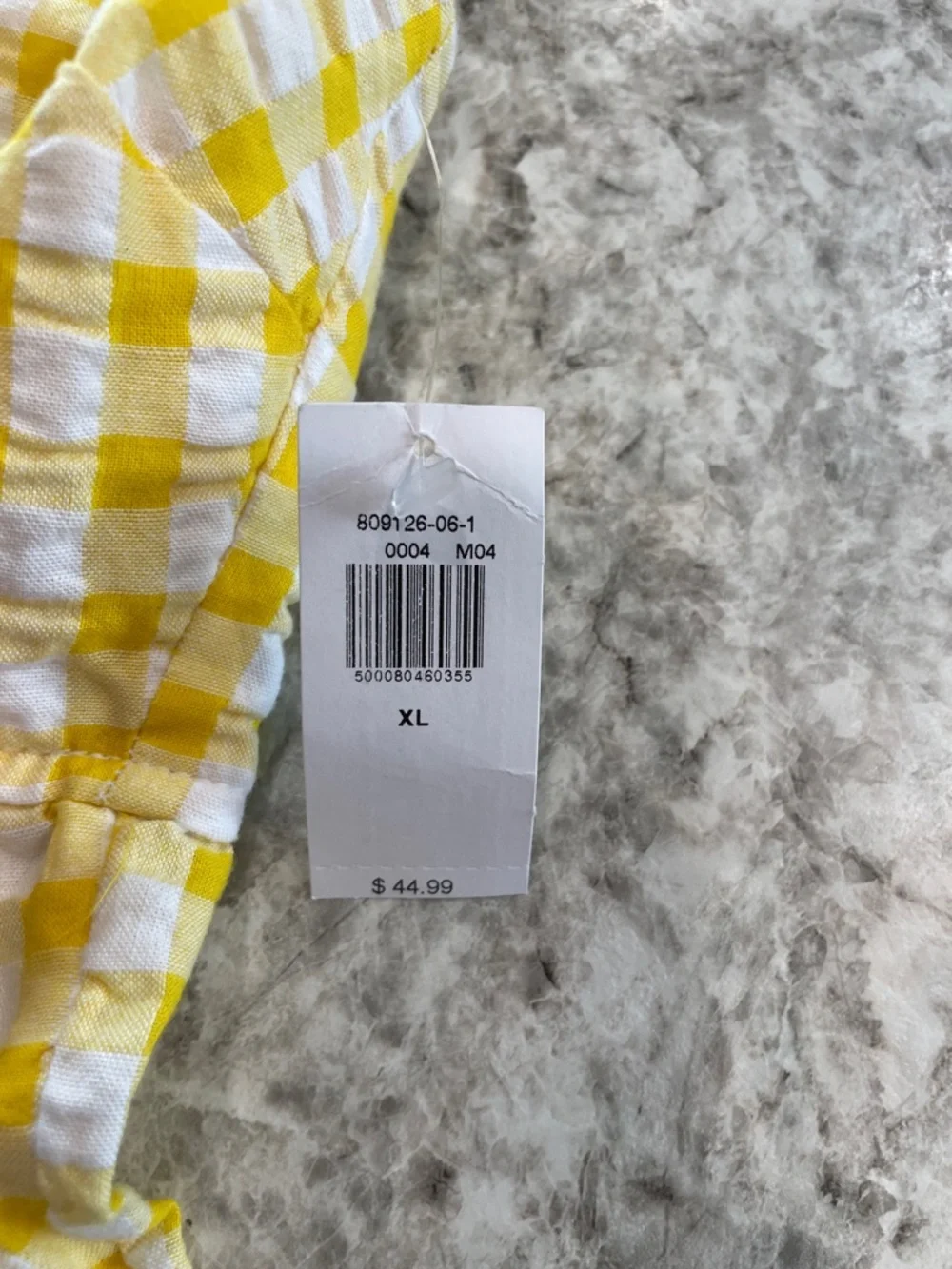 NWT Old Navy Women's Yellow Gingham Fit & Flare Tiered Seersucker Maxi Dress XL - Picture 9 of 10